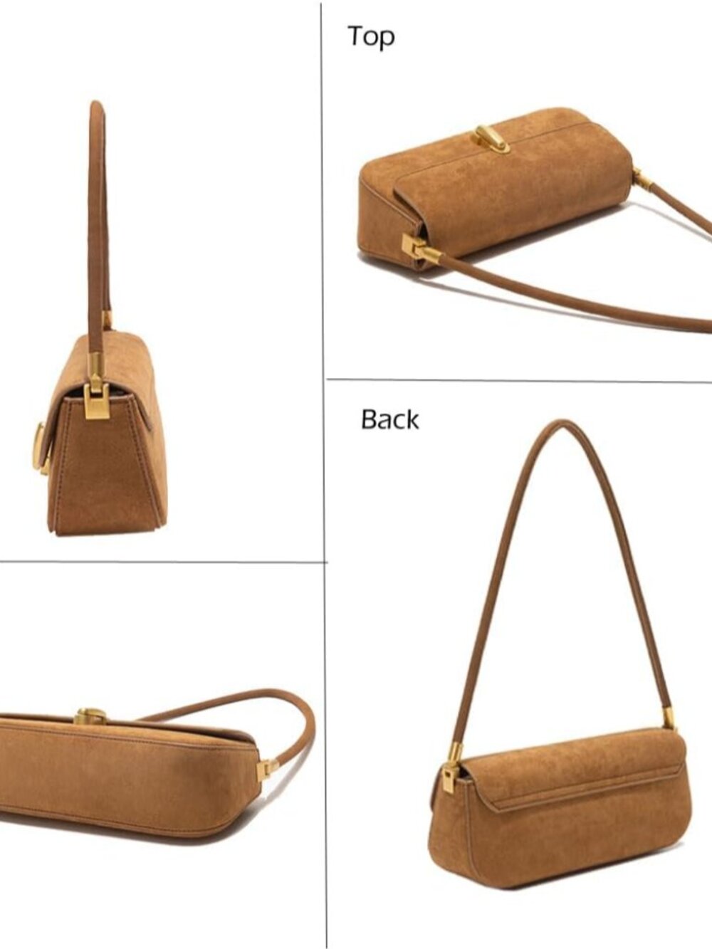 Women Shoulder Bag Underarm Purses For Women Square Shape Trendy Handbag - Picture 4 of 6